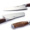 TUO Vegetable Cleaver, Chinese Chef's Knife with Pakkawood Handle, 7 inch - Fiery Phoenix Series