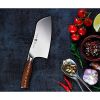 TUO Vegetable Cleaver, Chinese Chef's Knife with Pakkawood Handle, 7 inch - Fiery Phoenix Series